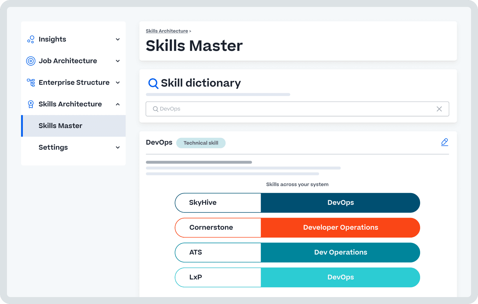 Captura de pantalla del producto Cornerstone Skills Master.