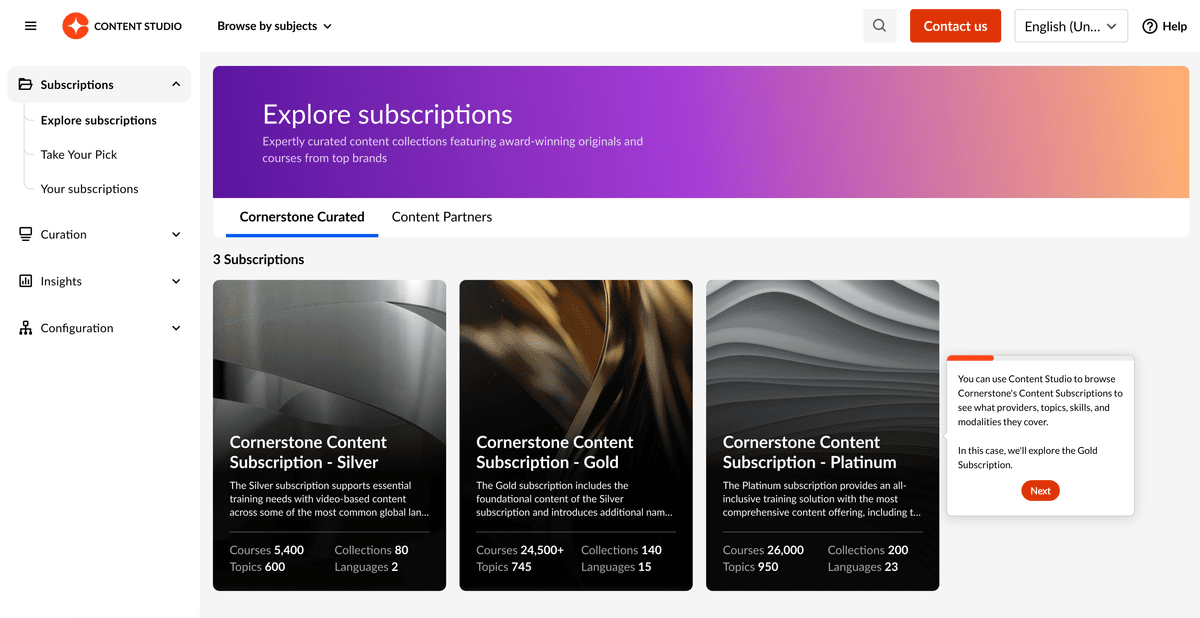 Product tour: Cornerstone Content Studio