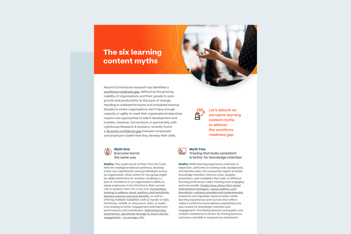 Seis mitos de los contenidos de formación