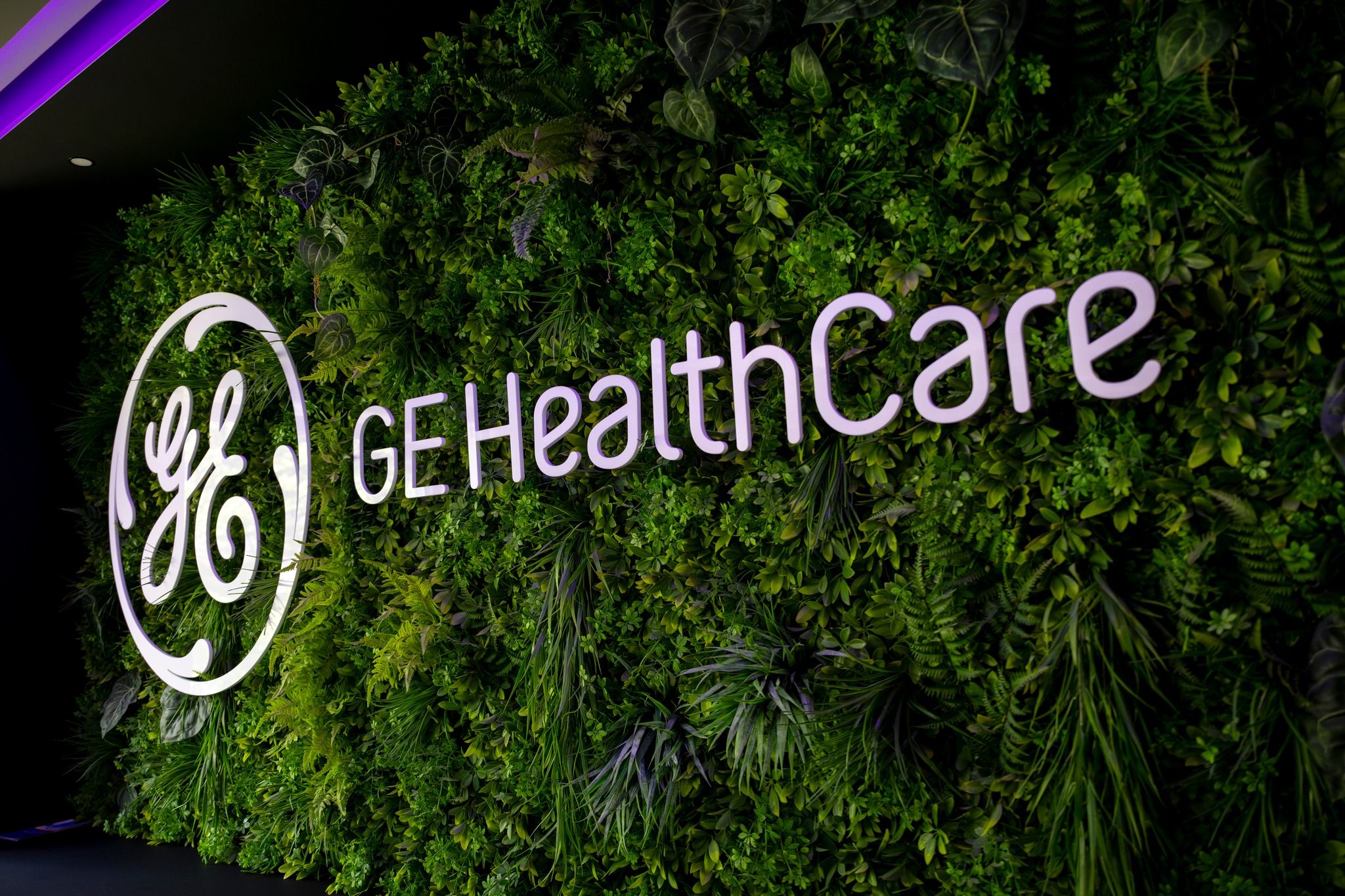 Image of a GE Healthcare sign.