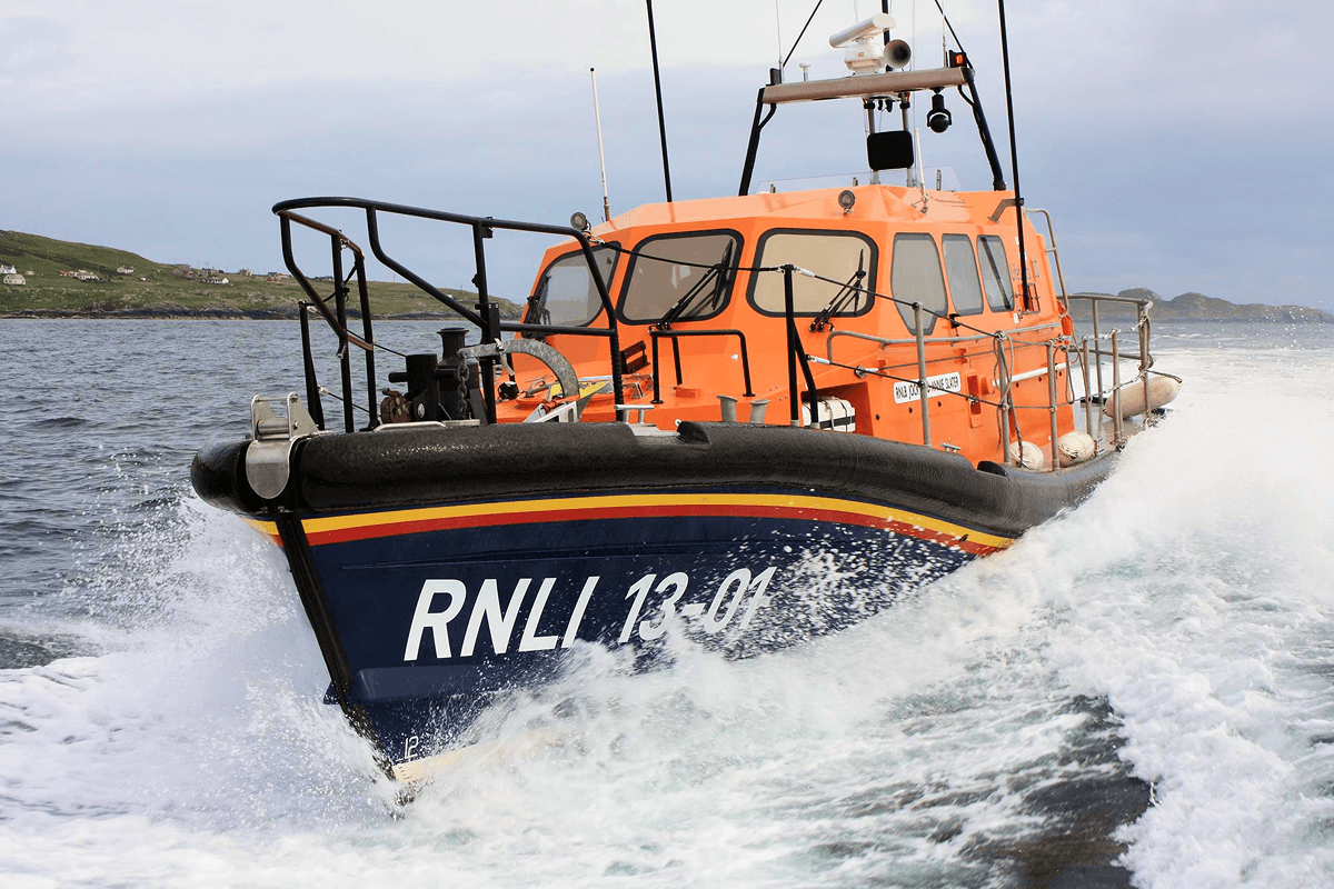 RNLI speed boat in water